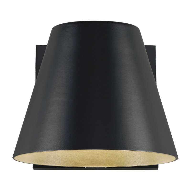 Bowman LED Outdoor Armed Sconce, Black, 17.8 W, 4" H x 4.5" W x 6.7" D