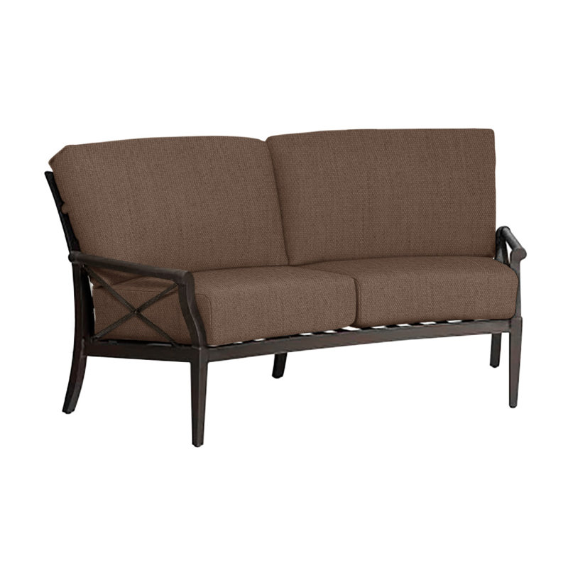 Andover Outdoor 2 - Seat Loveseat, Canvas Navy Sunbrella® Canvas, Textured Black