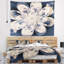 Tapisserie florale blanche-28505080