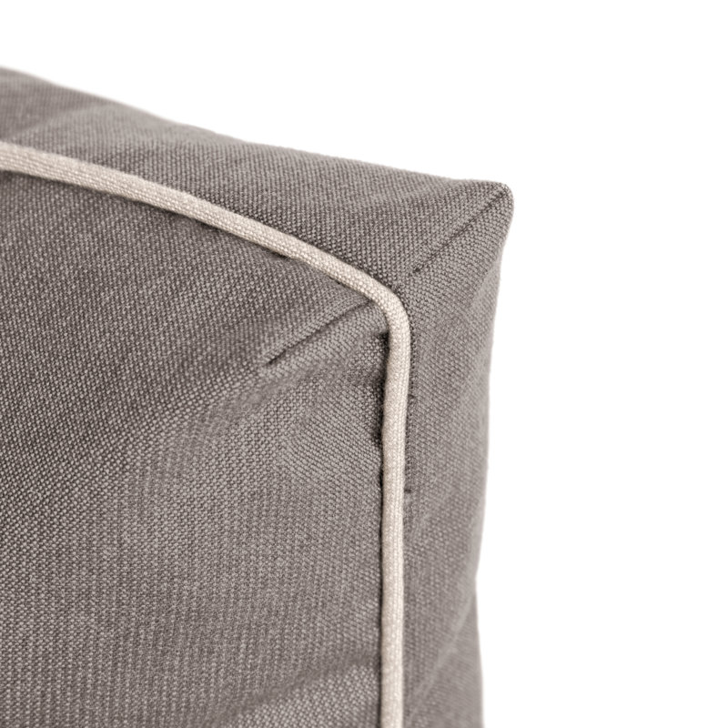 Sunbrella Outdoor Lounge Chair Cushion 2 Piece Set Back & Seat Cushion, Gray