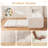 Vintage 3-in-1 Chenille Convertible Bean Bag Sofa Bed with High-Density Foam, Loveseat Sofa with Removable Cover-1586759298