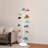 White 19.69" W x 19.69" D x 68.90" H Tree-Like Hat Rack, 35-Tier Metal Boutique Display Stand with Dome-Shaped Holders-1378311737