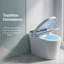Toilette moderne et intelligente avec siège de bidet intégré, ouverture / fermeture automatique, siège chauffant, séchoir à air chaud et capteur de pied