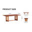 Table basse rectangulaire en bois massif