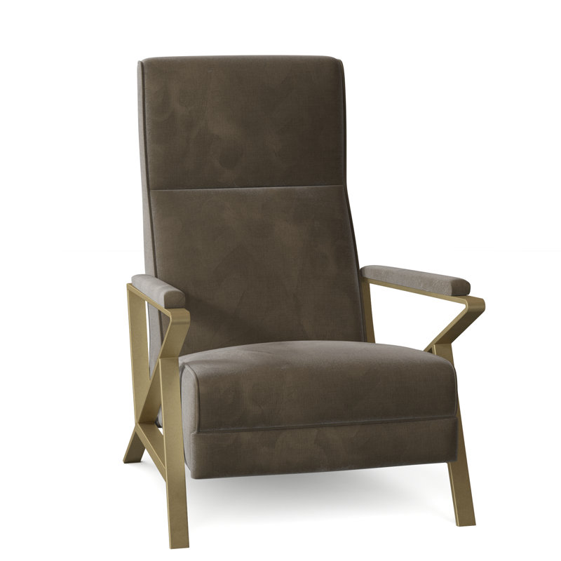 Infinity 28.25" Wide Manual Standard Recliner, Brushed Brass, 9953 Hazelnut