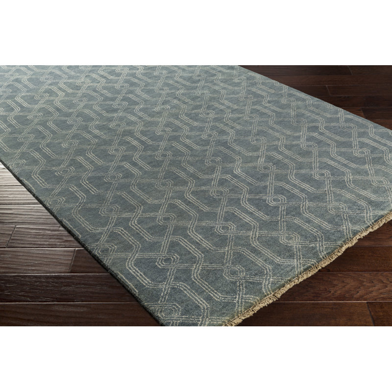 Flippen Wool Geometric Indoor Rug, Rectangle 2' x 3'