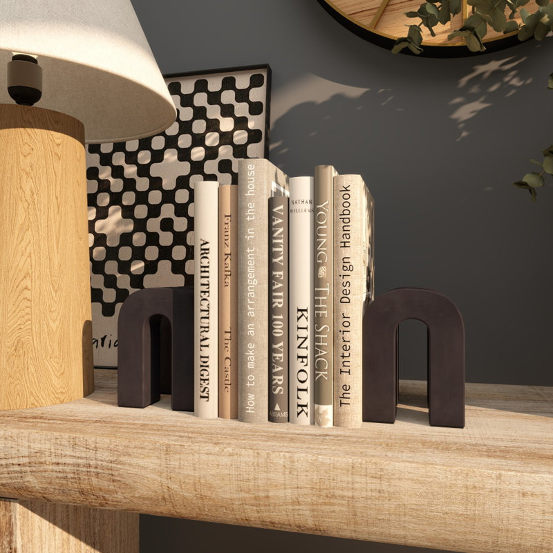 Alexandrea Decorative Bookends, Black