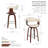 Keisha Swivel Fabric Mid-Century Stool-1274460724-1274460722