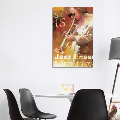 Jazzman III by Willem Haenraets - Wrapped Canvas Print