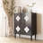 Black Solid Wood Round Console Table