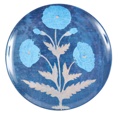 POPPY BLUE DINNER PLATES SET/4