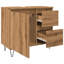  Meuble lavabo pour salle de bain en chêne d'ingénierie 25,6 x 13,0 x 23,6 po Artisan