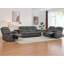 Ensemble de salon inclinable en cuir 3 pièces Lacreta Humes-105475123