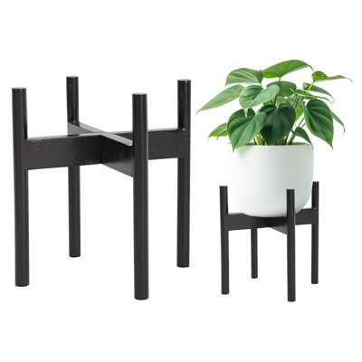 Support à plante d'intérieur, extérieur en bois, support à plante simple en bois 15,3 po x 16,1 po, assemblage requis (à l'exception des plantes en pot)