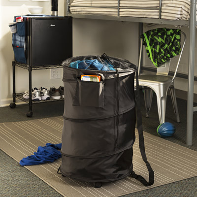 Fabric Rolling Laundry Hamper with Handles