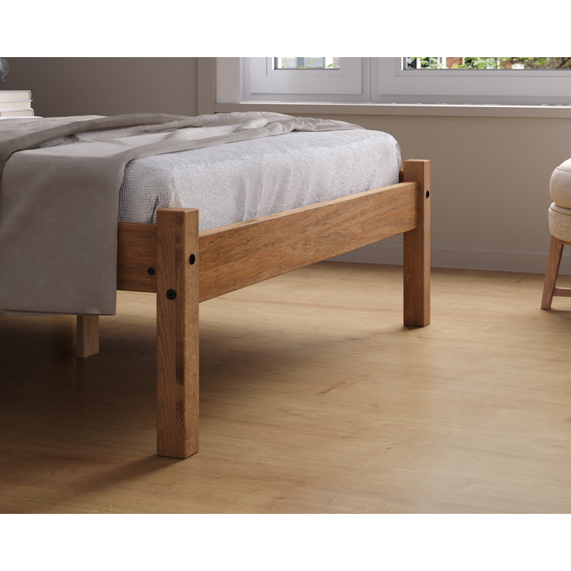 Burrillville Platform Bed, Small Double (4'), Waxed Pine
