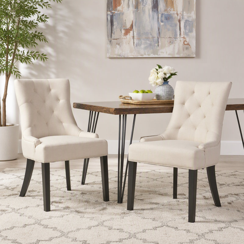  Ensemble de 2 chaises d'appoint capitonnées, chaises d'appoint, chaises de salon, chaises rembourrées et chaises d'appoint modernes