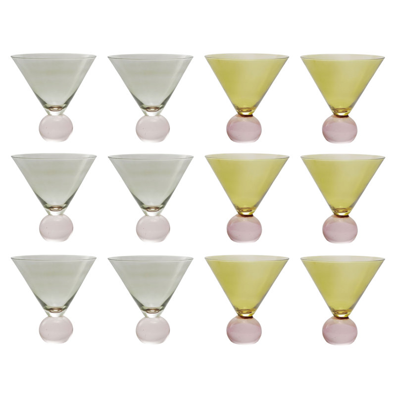 Two-Tone Martini Glass With Ball Stem