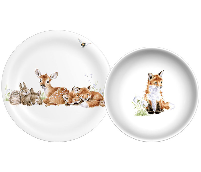 Classic Wrendale Designs  Little Wren Plate & Bowl Set