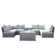 Athelene Wicker Fully Assembled 6 - Person Seating Group with Cushions