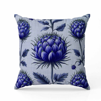 Coussin en suède Thistle Garden