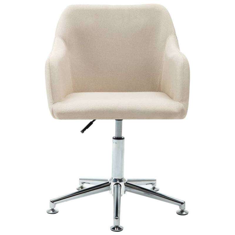 Danjela Swivel Office Chair Fabric, Cream