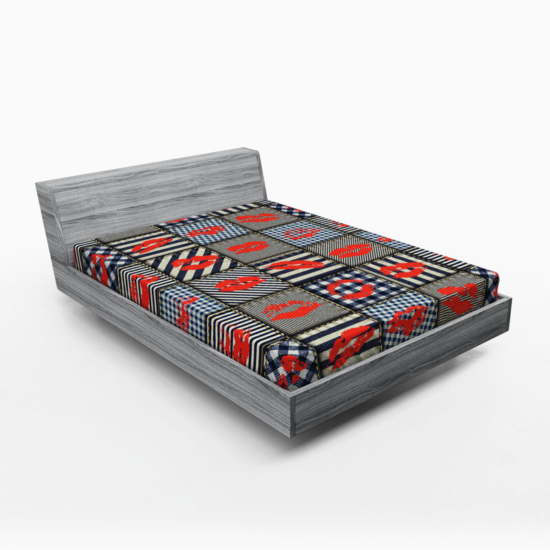 Microfiber Patchwork Fitted Sheet, Queen Fitted Sheet
