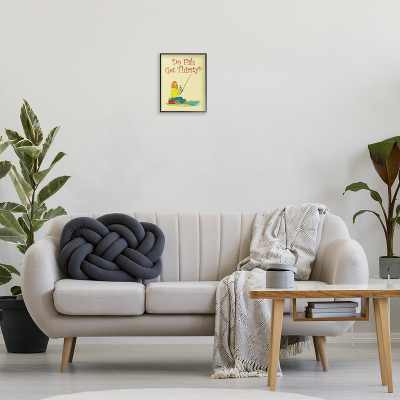 «Do Fish Get Thirsty Humor», estampe numérique, conception de Roger Straub, Giclée encadrée noir minuit, H 14 po x l 11 po