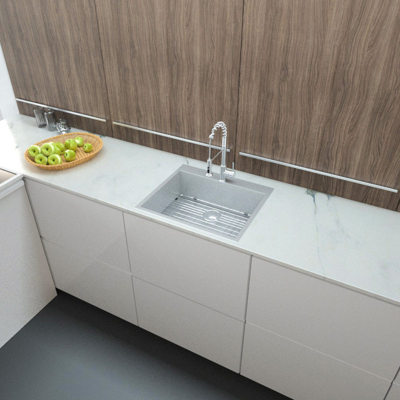25'' L Drop-In Single Bowl Stainless Steel Kitchen Sink