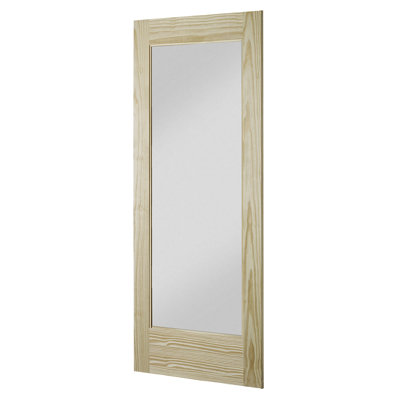 One-Lite Glass Barn Door without Installation Hardware Kit