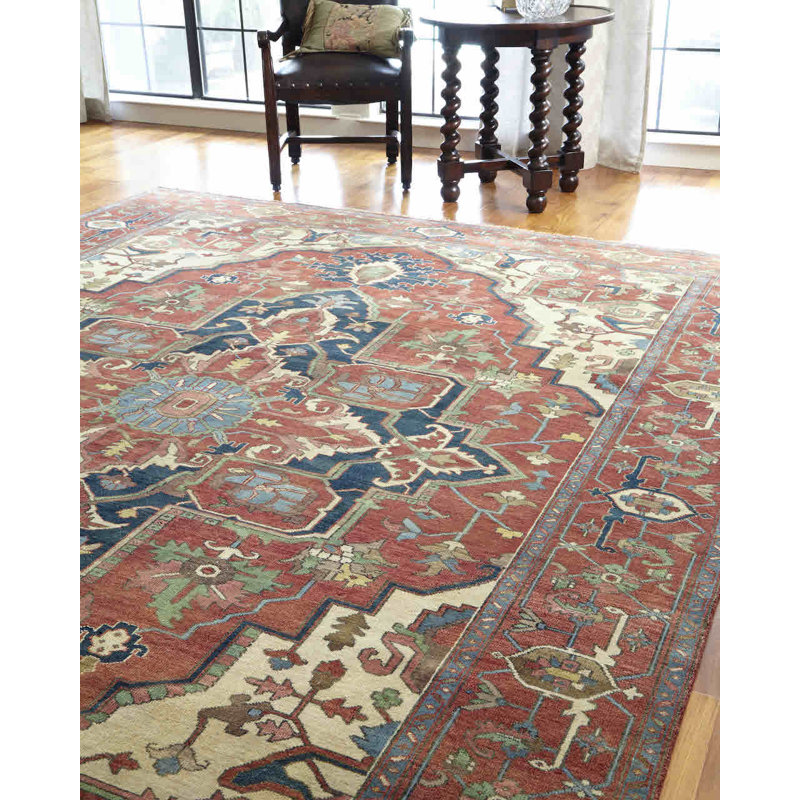 Antique Weave Serapi Wool Oriental Area Rug, Rectangle 10' x 14'