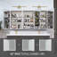 Armoire à pharmacie sans cadre à fixation en surface avec 6 tablettes réglables et éclairage Moorhouse-1883832557