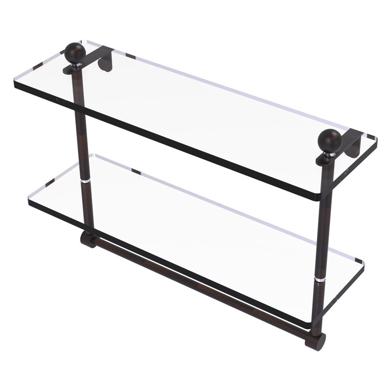Tablette à 2 niveaux avec barre à serviettes Gober, 16 po, Bronze vénitien