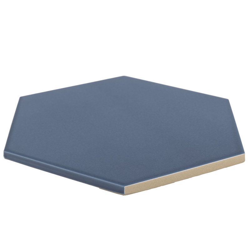 Carreau de porcelaine singulier l 9 po x L 7,8 po, Bleu