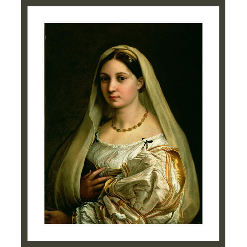 «The Veiled Woman or La Donna Velata» par Raphael, impression giclée sur cadre, H 40,55 po x l 33,5 po