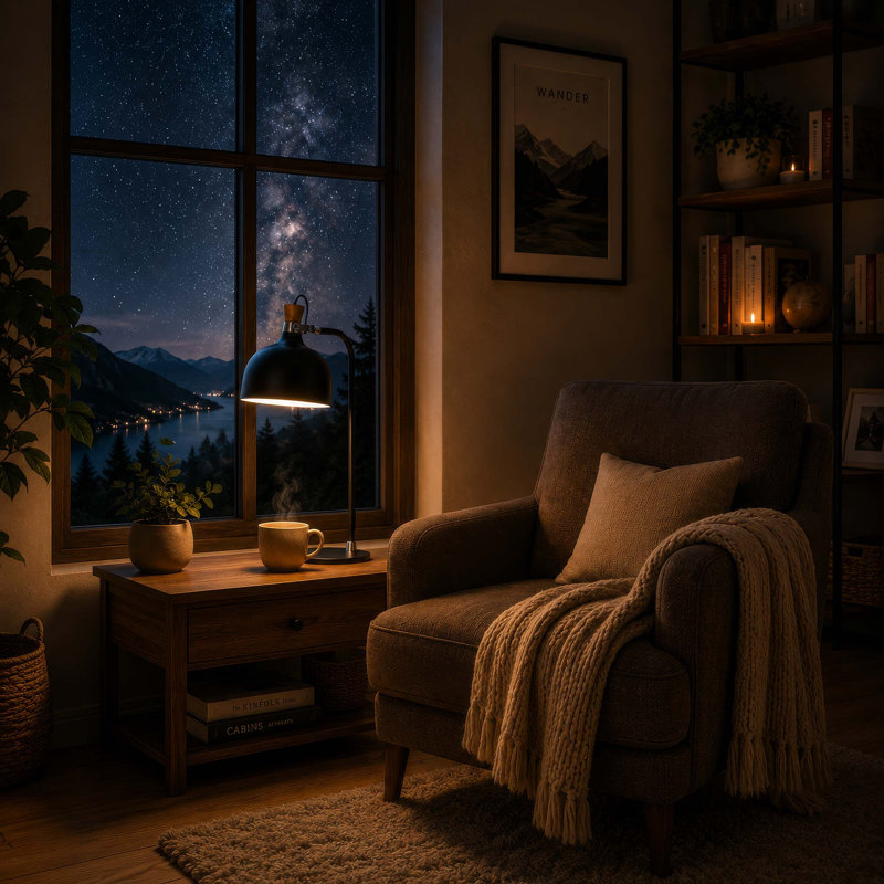 Lampe de table de lecture et de travail 11,5 po noir et bois avec abat-jour en dôme réglable en acier