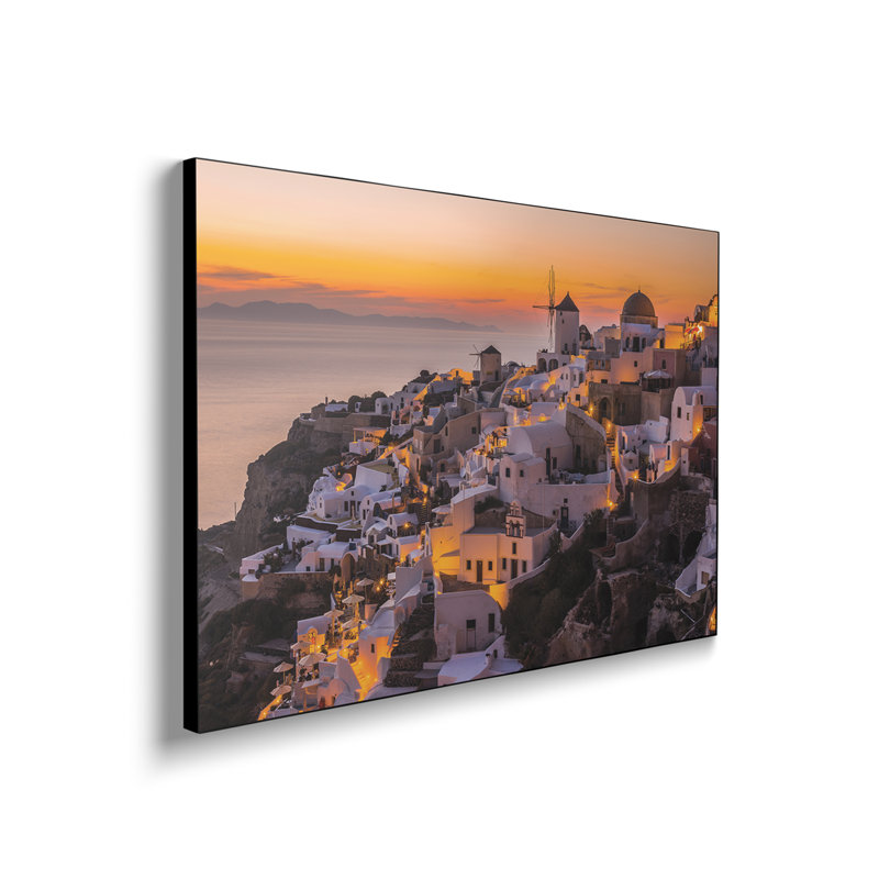 Impression sur toile, "Stealisix" - Calispera Santorini par Andreas Agazzi