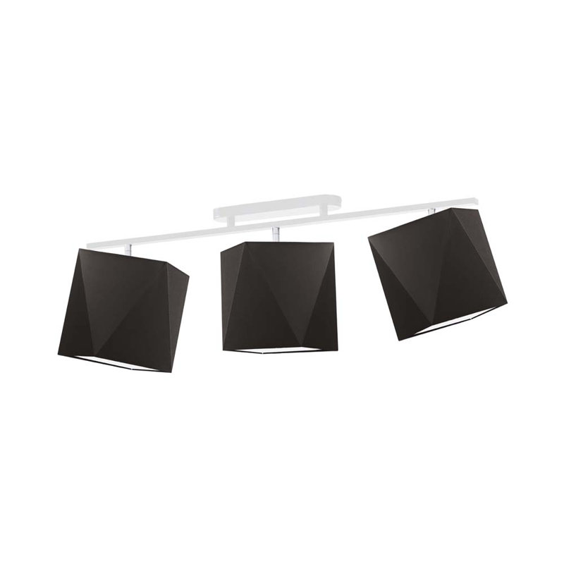 Dencie 97cm 3 -Light Track Kit, Dark Brown, White
