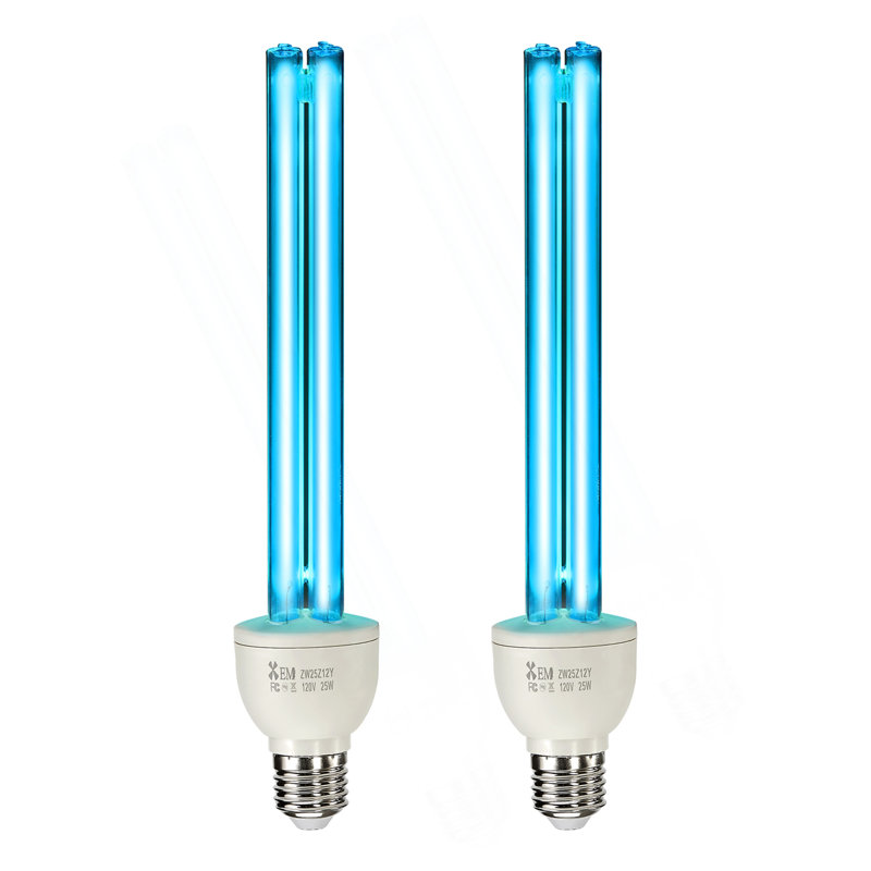 UV Light Bulb 2 Pack 25W Replacement Ultraviolet UVC Lamp With Ozone UVO Bulb