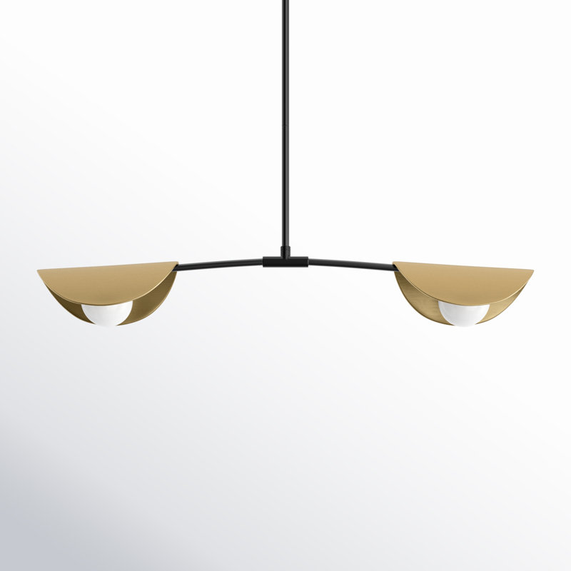 Gamora 2 - Light Unique/Statement Pendant, Matte Black/Aged Brass