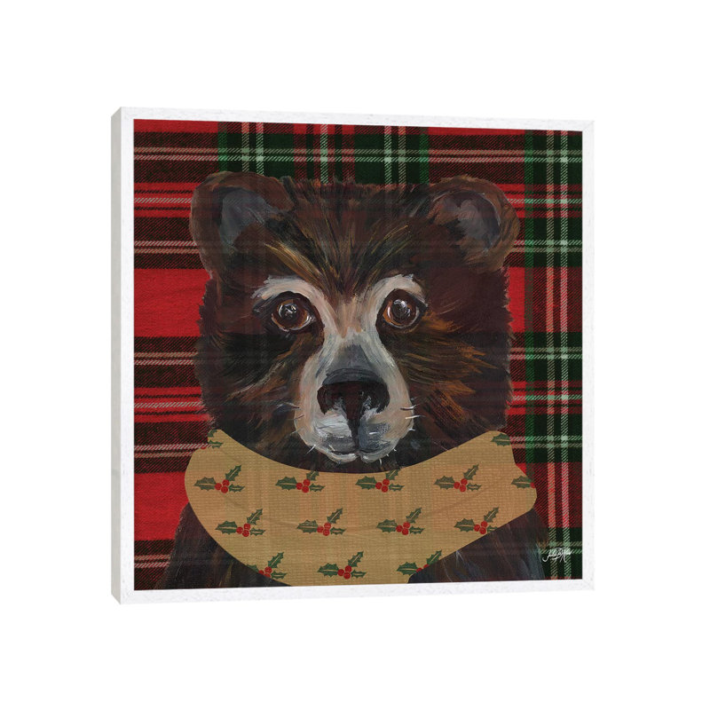 Holiday Animals I by Julie Derice - Print on Canvas, White Floater Framed, 93.98 cm H x 93.98 cm W x 1.91 cm D