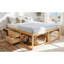 Lits avec rangement, structure en bois aggloméré très grand, chambre à coucher moderne peu encombrante