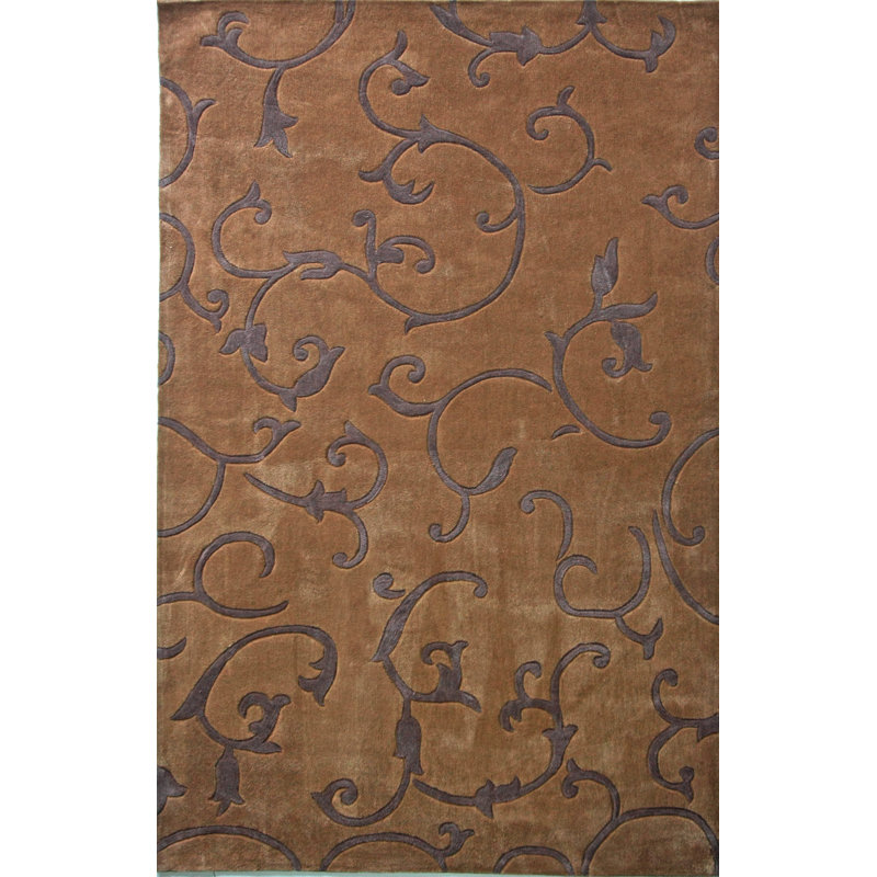 Tapis bleu et brun Sepviva, 7 pi 6 po x 9 pi 6 po