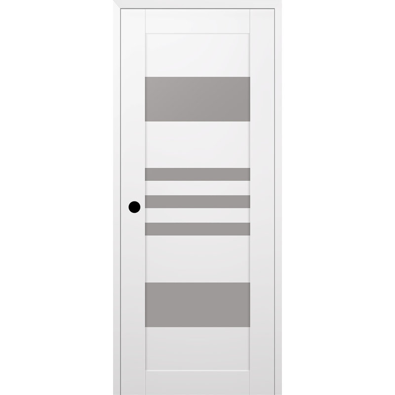 Porte standard en bois massif préfabriqué Leti, À droite, 17,75 po x 79,375 po