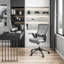Chaise de bureau en filet à dossier moyen avec accoudoirs réglables en hauteur
