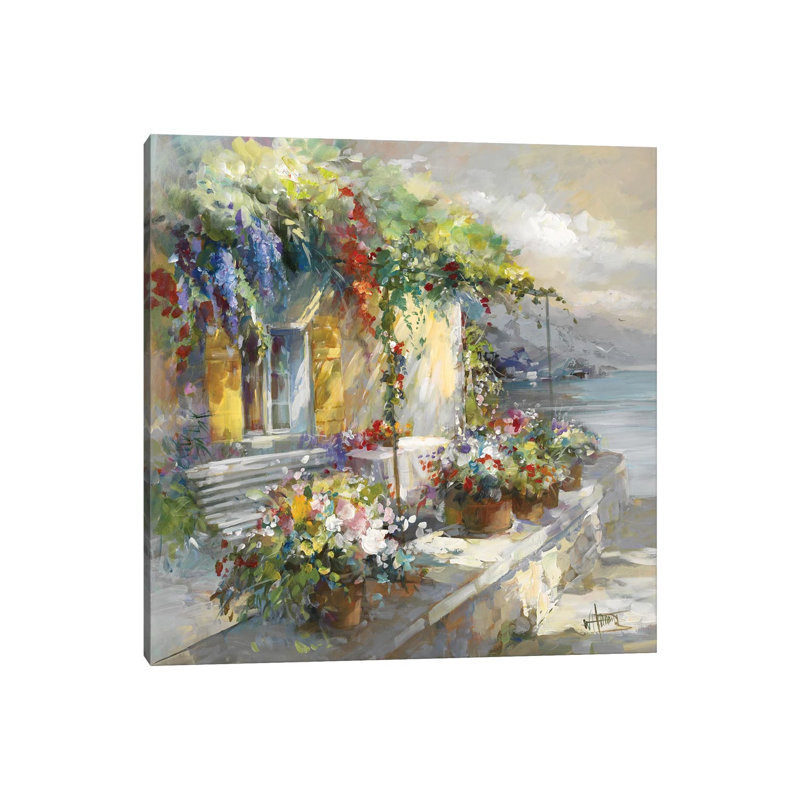Veranda At Sea by Willem Haenraets - Wrapped Canvas Painting, 30.48 cm H x 30.48 cm W