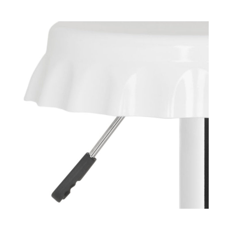 Tabouret de bar pivotant à hauteur ajustable Ivarei, blanc