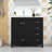 Modern Wooden Freestanding Single Bathroom Vanity with Ample Storage and Ceramic Basin-1069582541