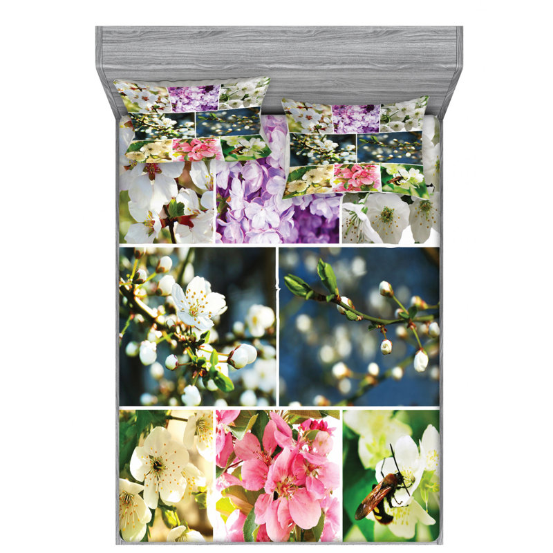 Microfiber Sheet Set, Queen Sheet Set with Fitted Sheet