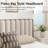 Solid Wood Bed Frame with Upholstered Headboard-2076797603